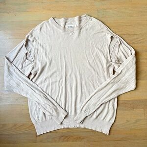 Maison Martin Margiela Crewneck Arm Hole Long Sleeve Cream Sweater
